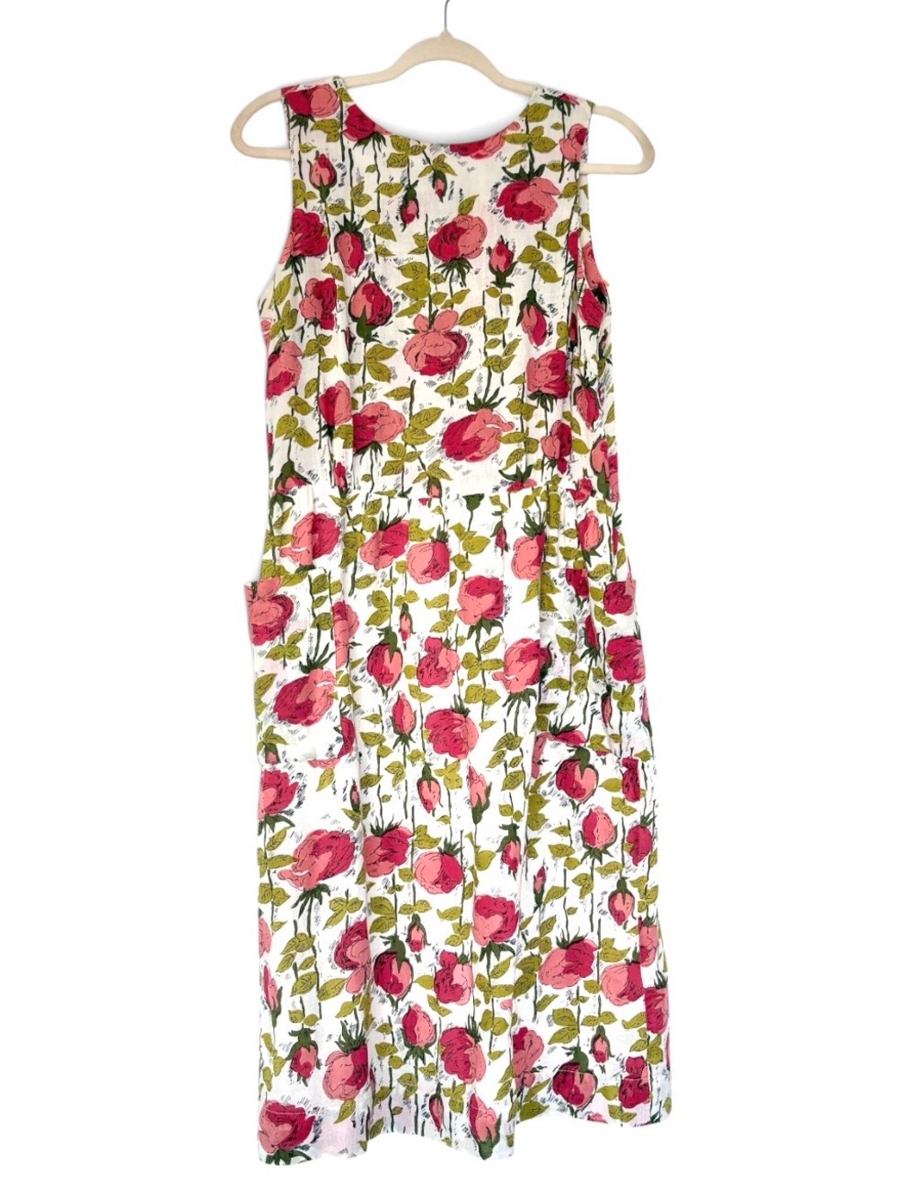 Anthropologie Let It Be Floral Midi Dress Sz S Cottagecore Poetcore Feminine